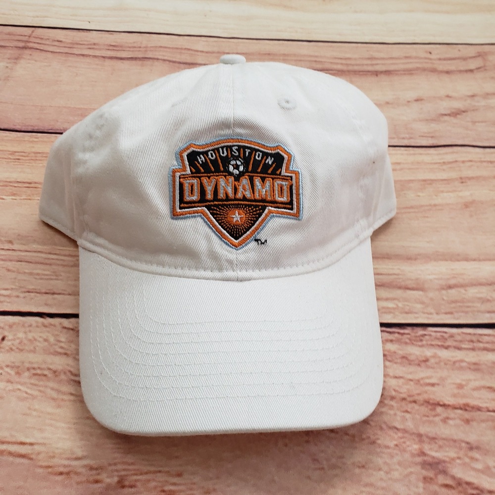 Houston Dynamo MLS‎ Soccer Hat Cap White Orange Adjustable Futbol Adult NEW